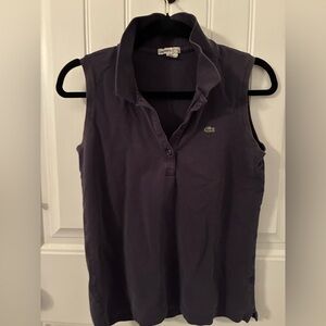 Lacoste Women's Navy Blue Sleeveless Top - 42